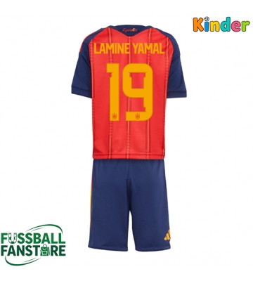 Spanien Lamine Yamal #19 Replik Heimtrikot Kinder WM 2026 Kurzarm (+ Kurze Hosen)
